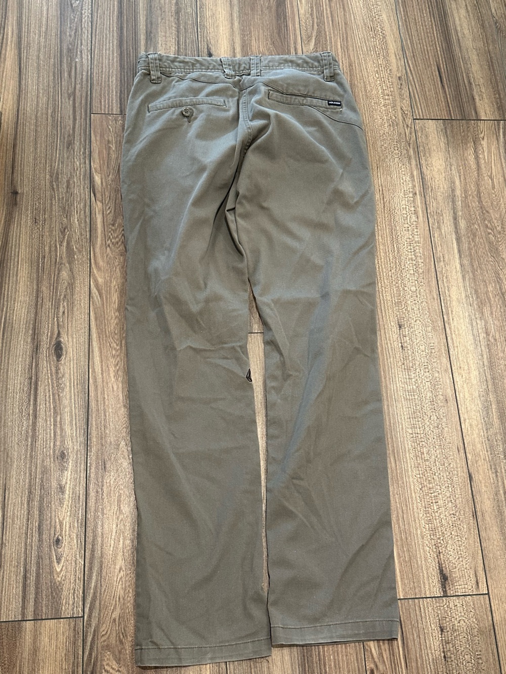 Volcom Men's Olive Chinos - Classic Straight Fit